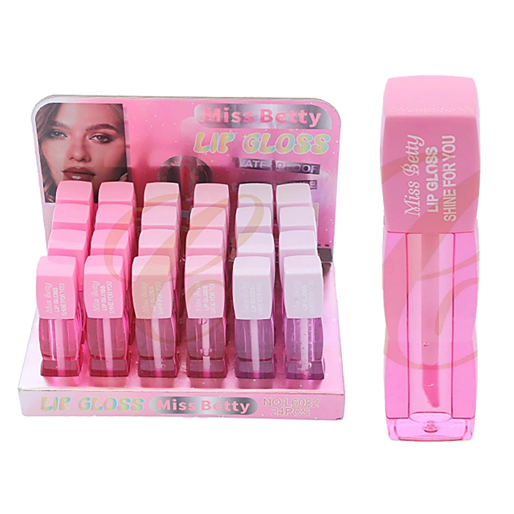 Miss Betty Shine For You Waterproof Lip Gloss - 24pc Display (RCS-0792)