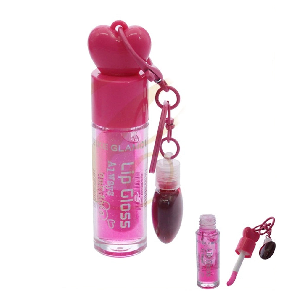 Meike Glamour 2-in-1 Heart Keychain Lip Gloss & Lip Tint Duo (RCS-0910)