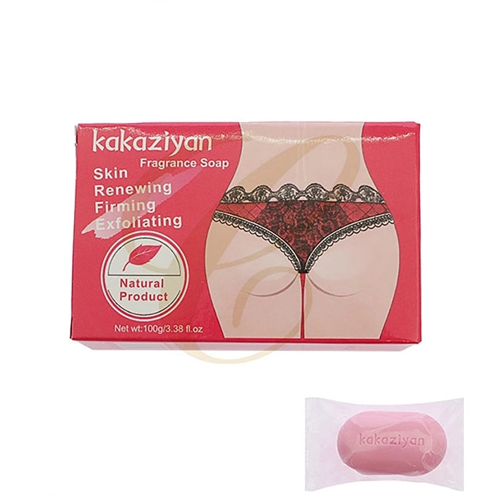 kakaziyan Skin Renewing Firming Exfoliating Fragrance Soap Bar – 100g Natural Body Care 18-Piece Wholesale Counter Display Box (RCS-1112)