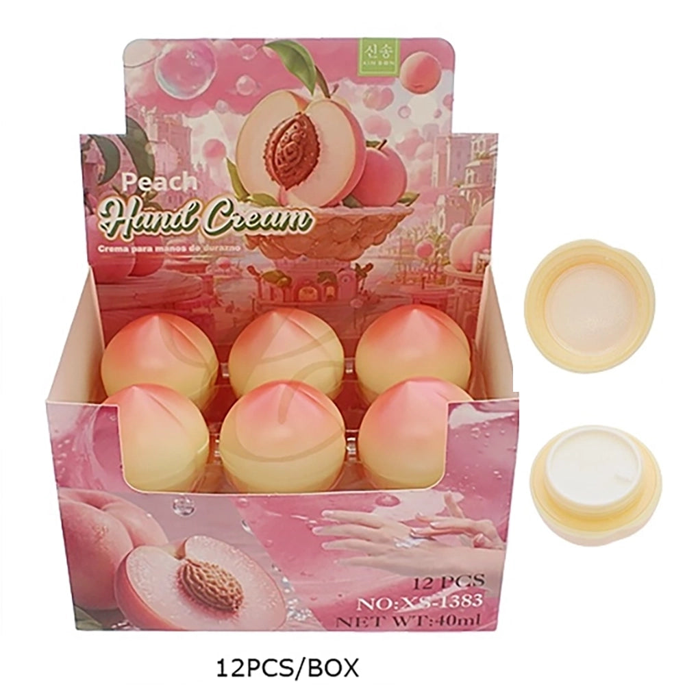 Peach Scented Moisturizing Hand Cream Container – 40ml / 1.35 fl oz Peach-Shaped Jar (RCS-1132)