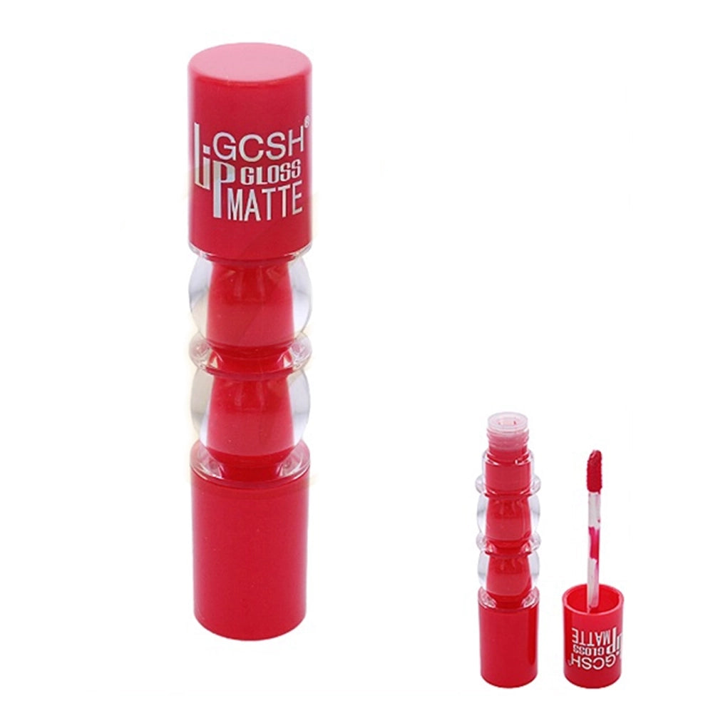 Matte Liquid Lip Gloss Display Box – 24 Pcs Long-Lasting Red Lip Tint Set (Item RCS-1180)
