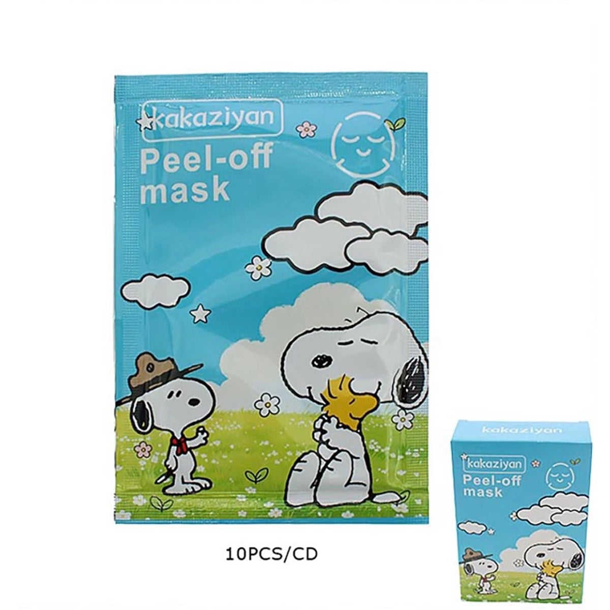 Kakaziyan Cartoon Character Peel-Off Facial Mask Sachets – Purifying & Smoothing Face Treatment (10 Pcs/Pack) 12 Packs (RCS-1214)