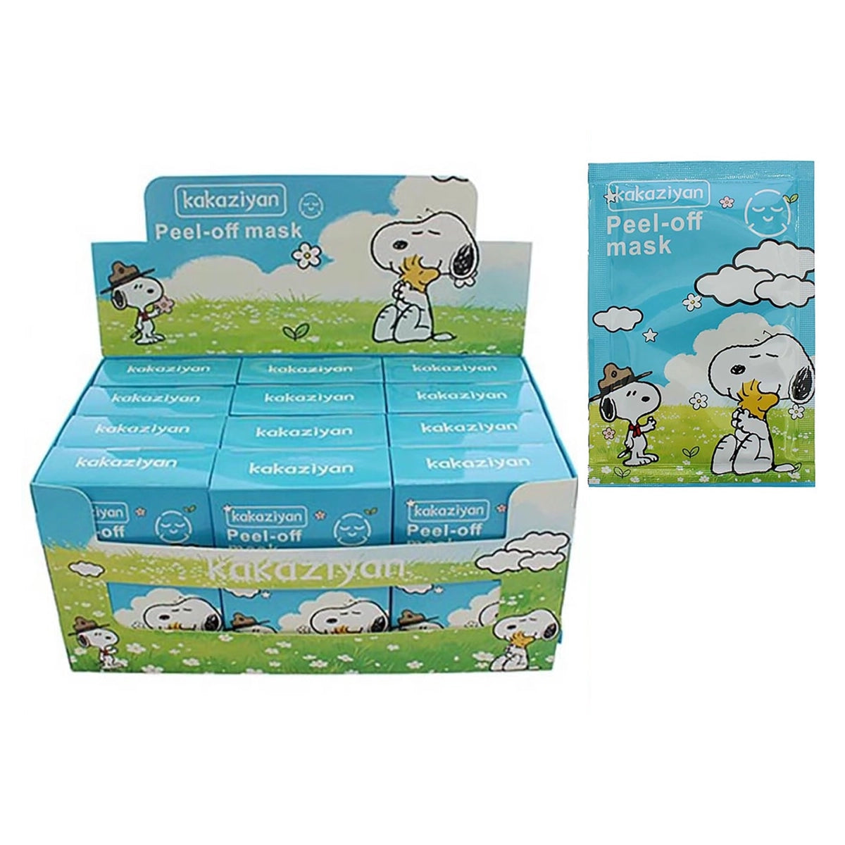 Kakaziyan Cartoon Character Peel-Off Facial Mask Sachets – Purifying & Smoothing Face Treatment (10 Pcs/Pack) 12 Packs (RCS-1214)
