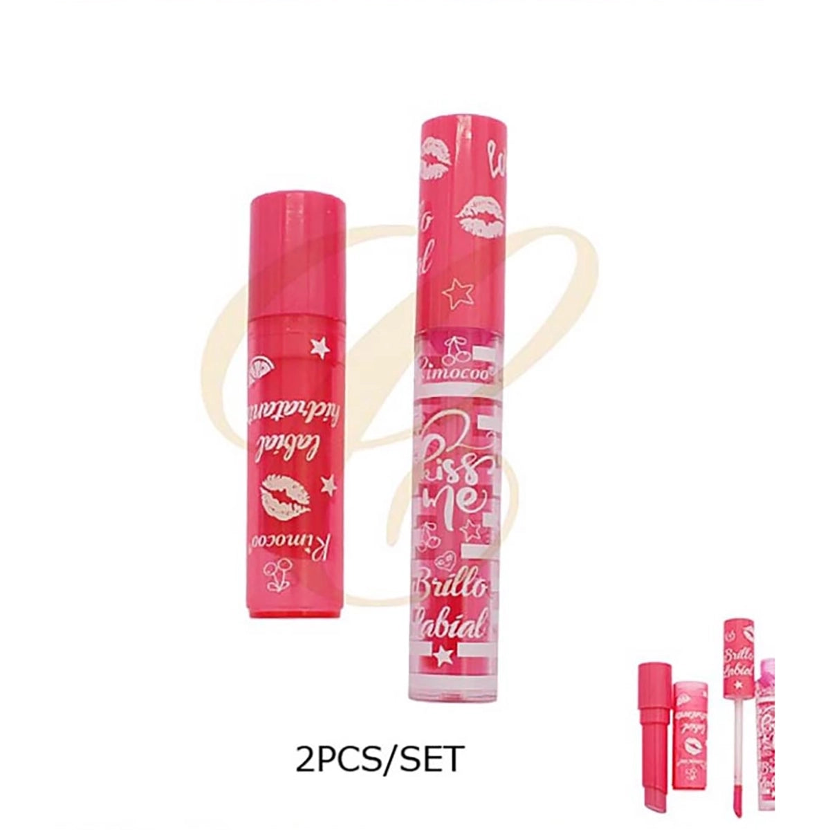 Rimocoo 2-Piece Butterfly Magic Lip Duo Set – Hydrating Lip Balm & High-Shine Gloss - 12 Sets (RCS-1348)