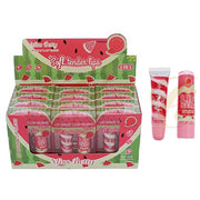 Miss Betty 2-in-1 Watermelon Soft Tender Lips Duo Set – Moisturizing Lip Balm & High-Shine Squeeze Lip Gloss - 12 Sets (RCS-1365)