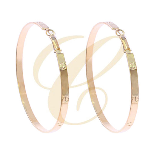 Gold-Tone Classic Hoop Earrings – Lightweight, Elegant, and Timeless Everyday Jewelry