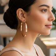 Gold-Tone Classic Hoop Earrings – Lightweight, Elegant, and Timeless Everyday Jewelry