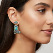 Giddy Up in Style: Sparkly Cowboy Boot Dangle Earrings (RER-3380R)