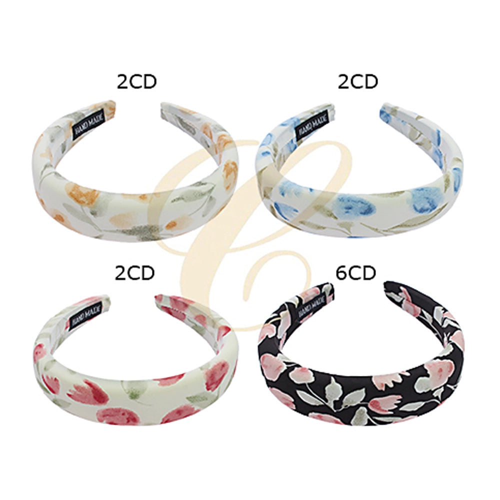 Floral Print Padded Headband Collection (RHB-0503R)
