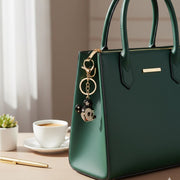 Sparkling Cartoon Mouse Enamel Keychain – Crystal Rhinestone Bag Charm & Key Ring, 11cm (RKC-0513R)