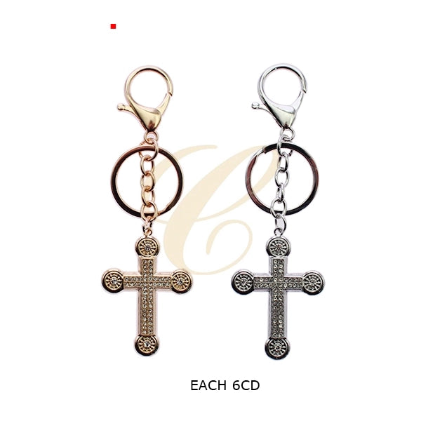 Sparkling Crystal Cross Keychain & Bag Charm (RKC-0617GS)