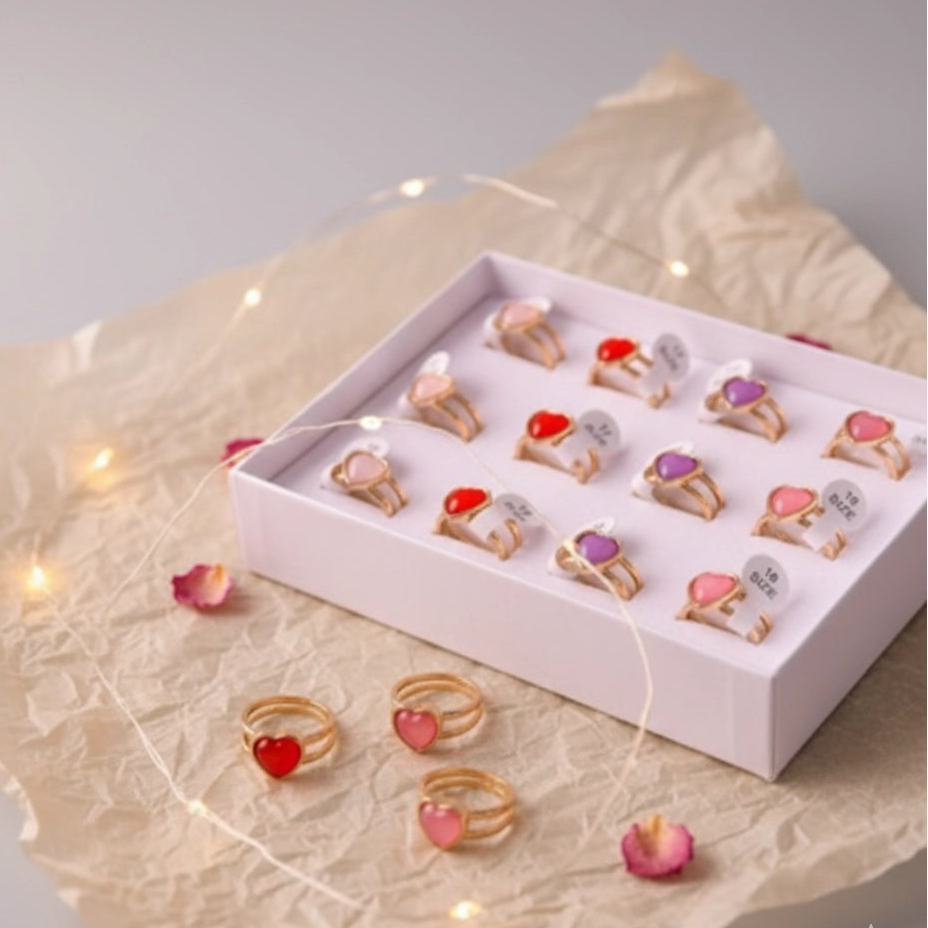 Sweetheart Stacking Rings Collection (12-Piece Set)