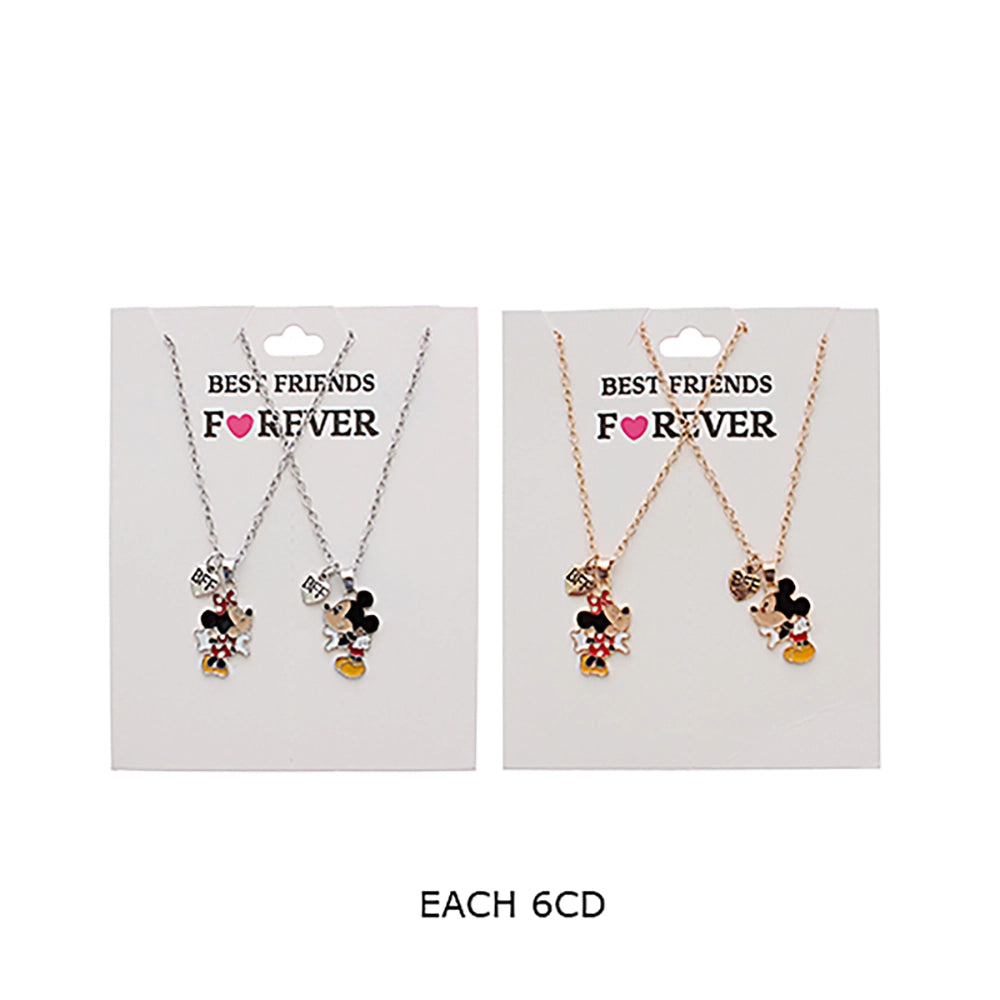 Matching Cartoon Mouse BFF Necklace Set (RNK-0758)