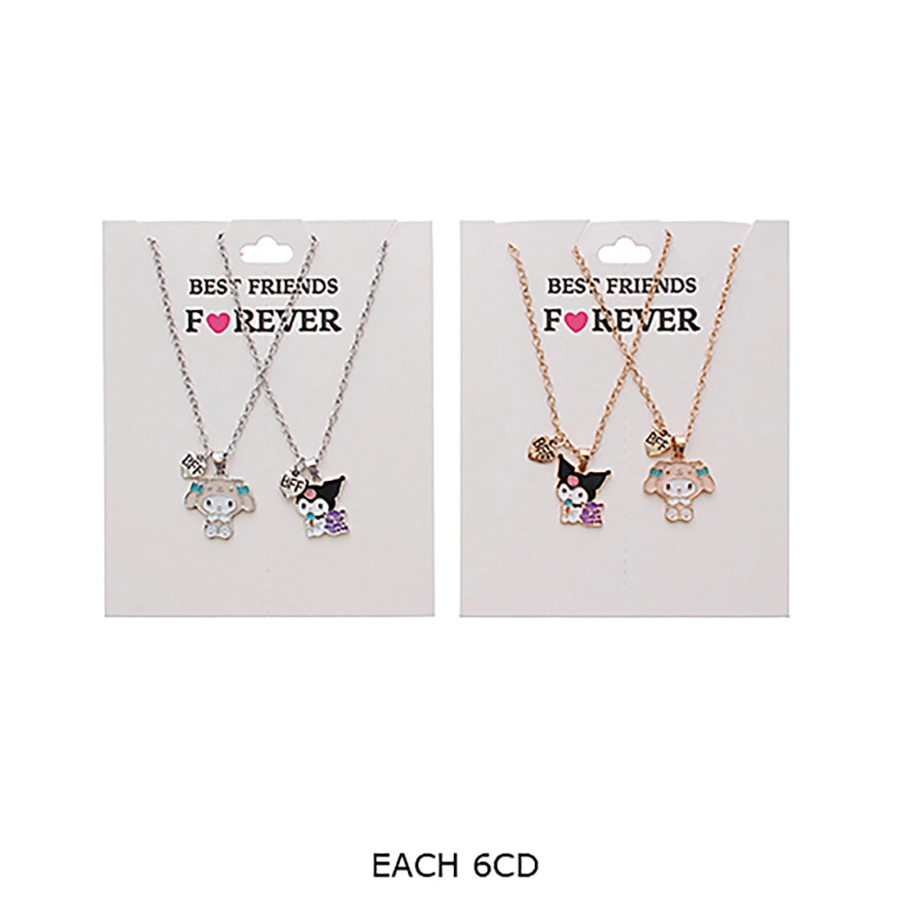 Cute Cartoon Designs 2pc Matching Necklace Set - BFF (RNK-0761)