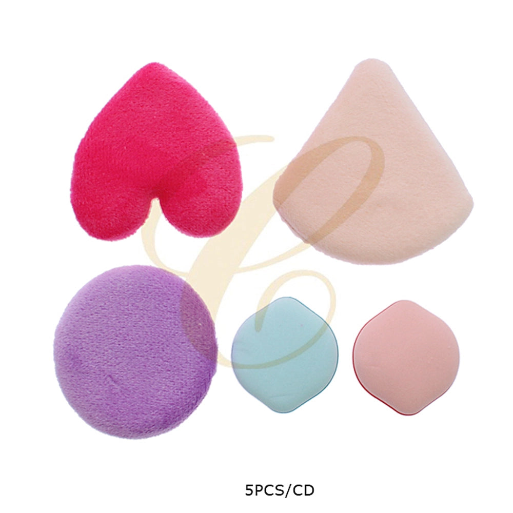 Cute Kawaii 5-Piece Fluffy Makeup Sponge & Blending Puff Set