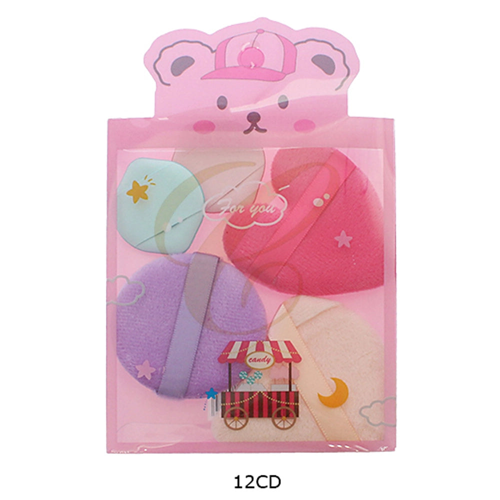 Cute Kawaii 5-Piece Fluffy Makeup Sponge & Blending Puff Set