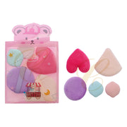 Cute Kawaii 5-Piece Fluffy Makeup Sponge & Blending Puff Set