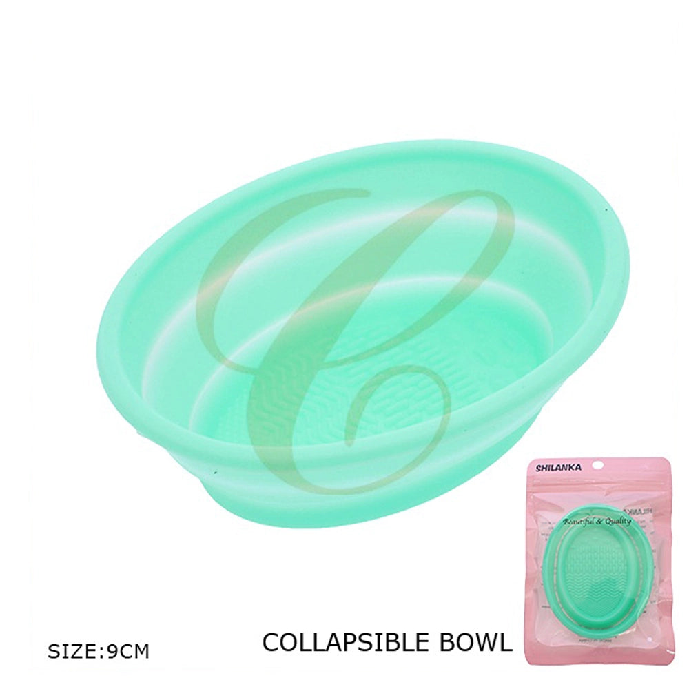 Deep Clean, Anywhere: Portable Silicone Makeup Brush Cleaner Mat & Collapsible Basin Set