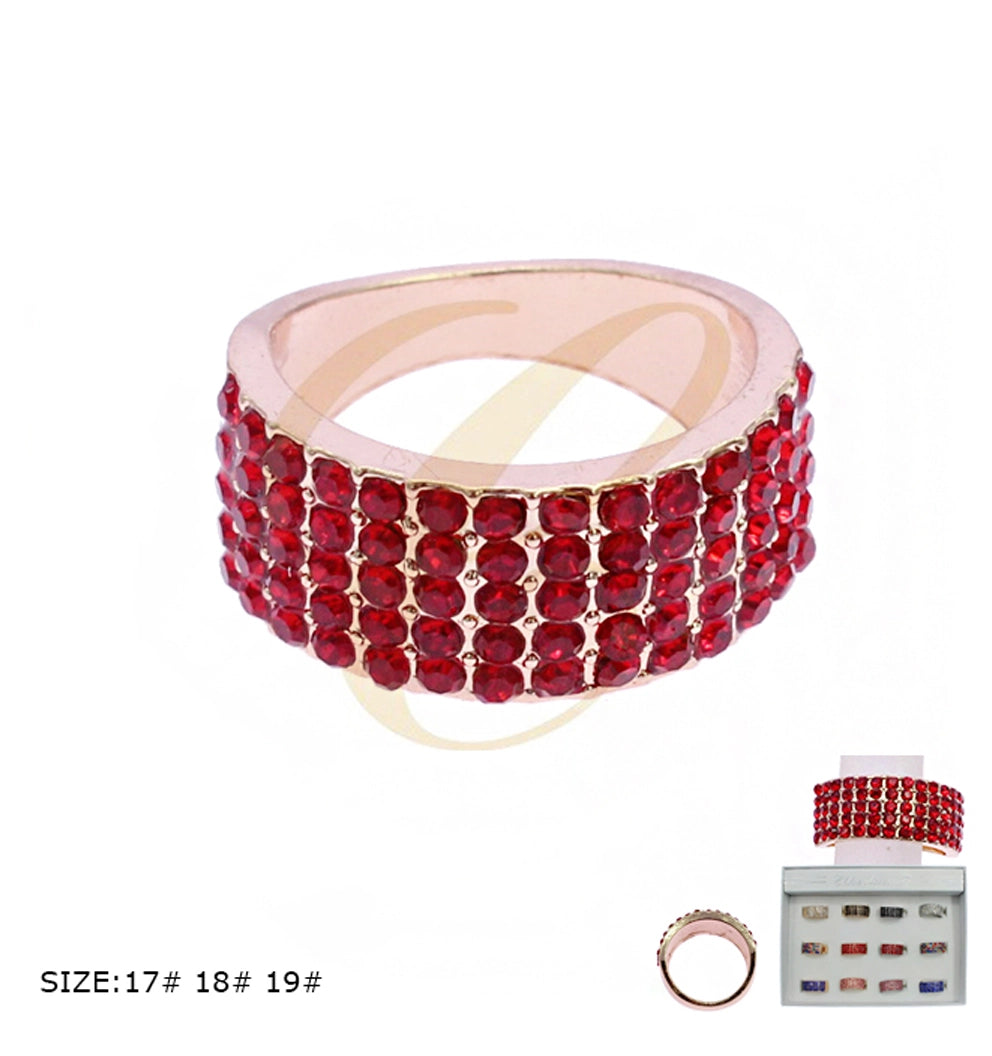 Dazzling Multi-Row Crystal Band Ring