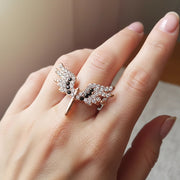 Sparkling Angel Wing Statement Ring Collection | Crystal Fashion Jewelry