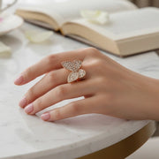 Sparkling Butterfly Rings - Adjustable Crystal Accents