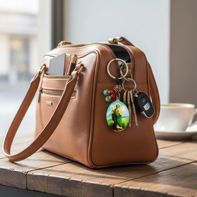 St. Jude Thaddeus Miraculous Charm Keychain - Hope & Patronage