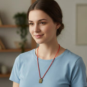 Religious Red Cord Scapular Necklace – Our Lady of Guadalupe (RS264)