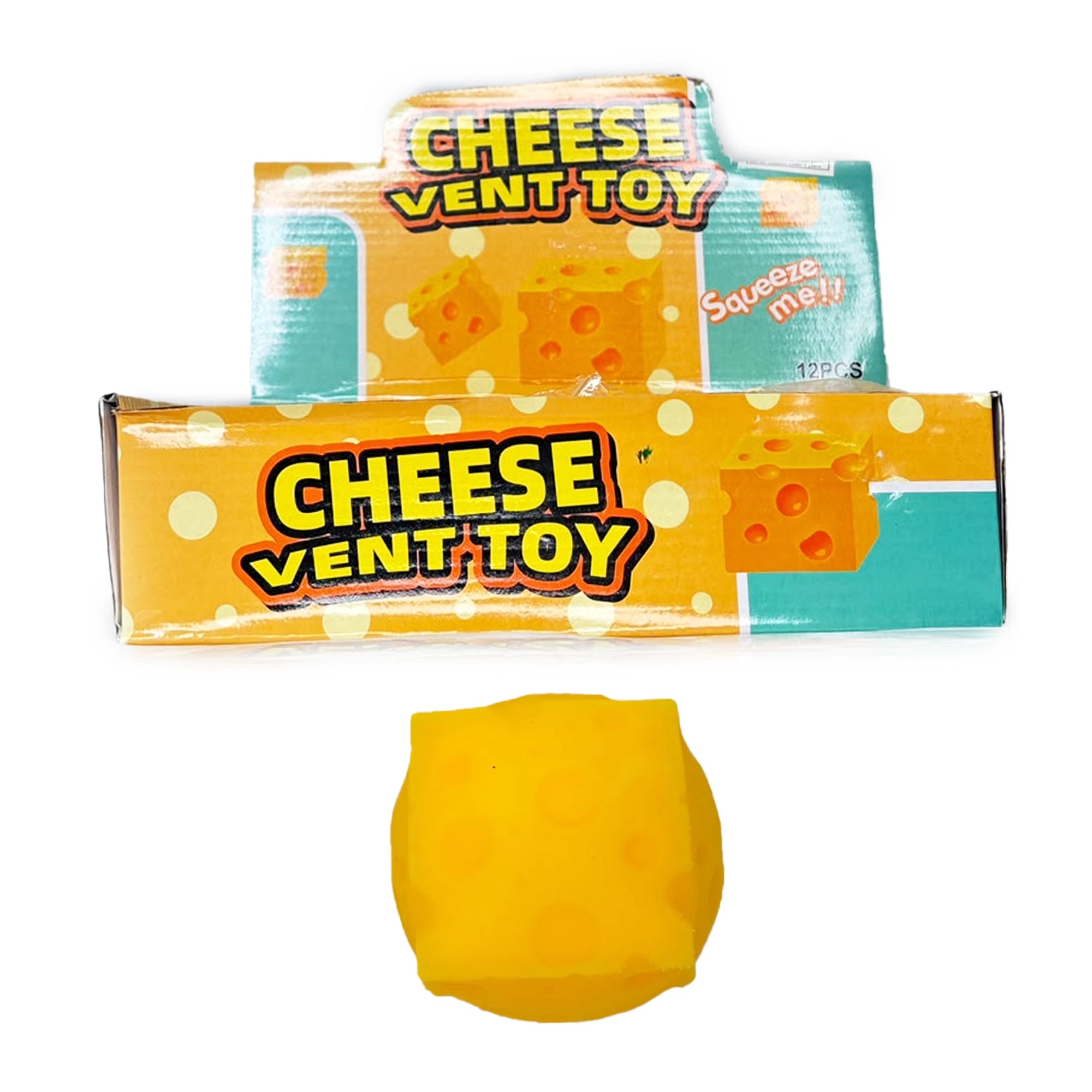 Cheese Squishy Stress Relief Vent Toy – Novelty Squeeze Sensory Fidget Toy for Anxiety Relief