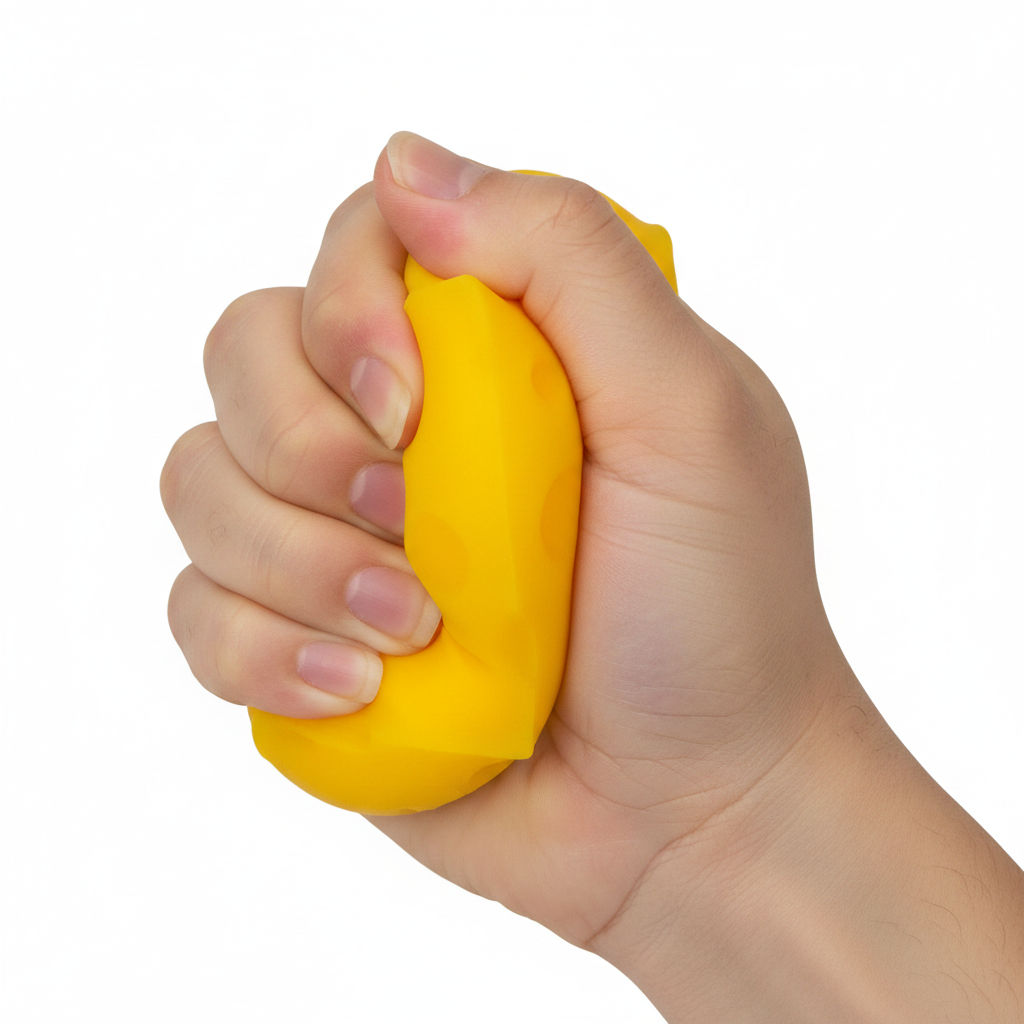 Cheese Squishy Stress Relief Vent Toy – Novelty Squeeze Sensory Fidget Toy for Anxiety Relief