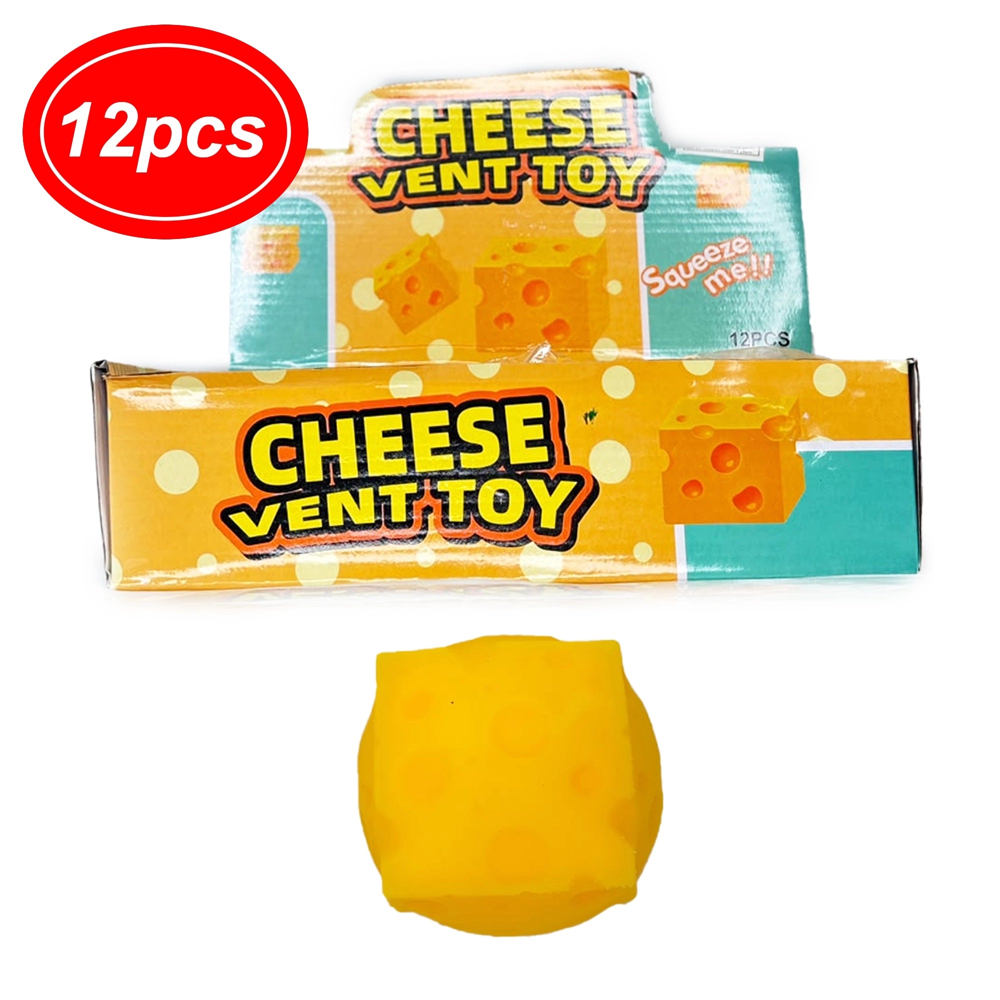 Cheese Squishy Stress Relief Vent Toy – Novelty Squeeze Sensory Fidget Toy for Anxiety Relief
