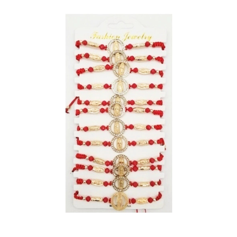 Capture Blessings with Our Red Cord Guadalupe Bracelets!