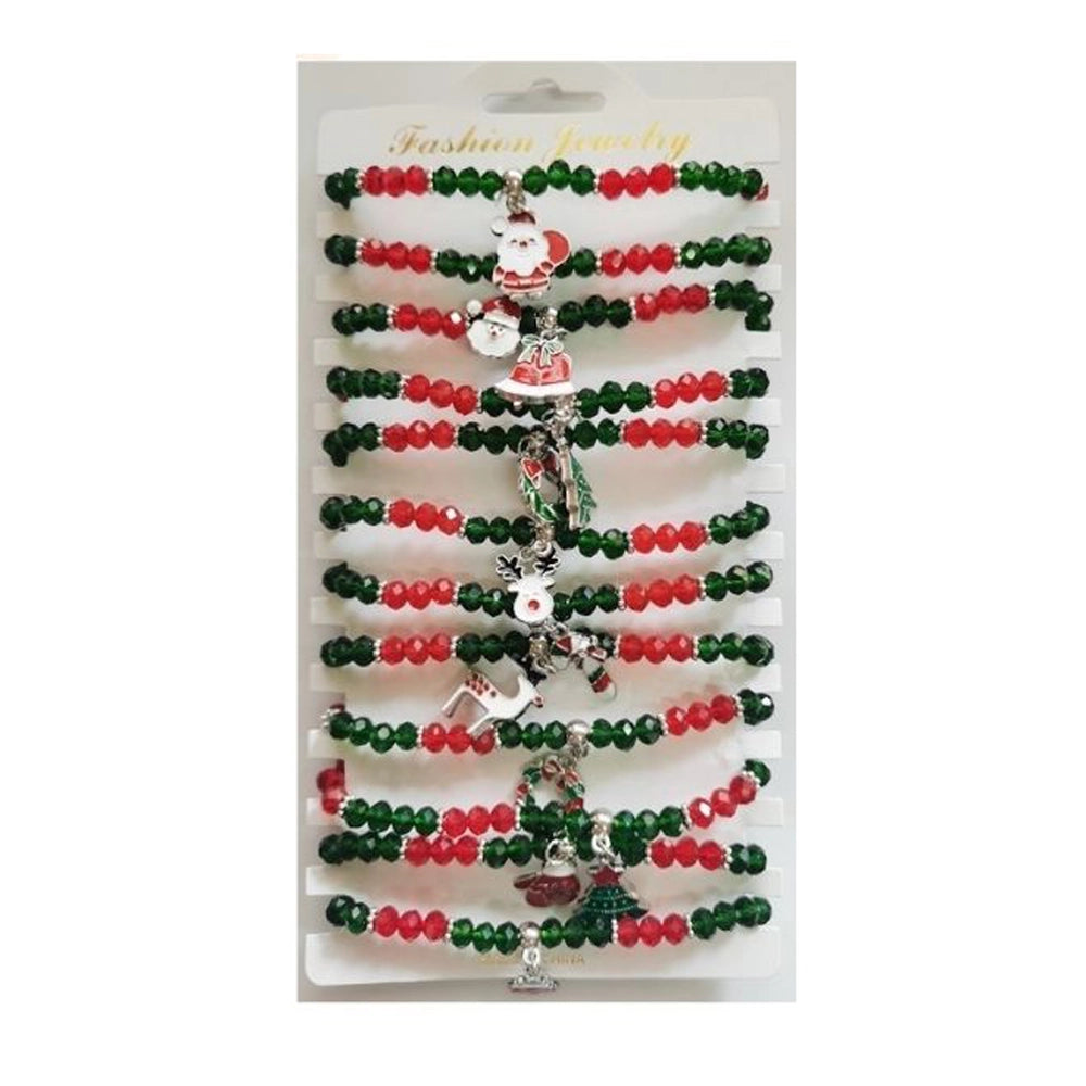 Festive Christmas Charm Bracelet Set