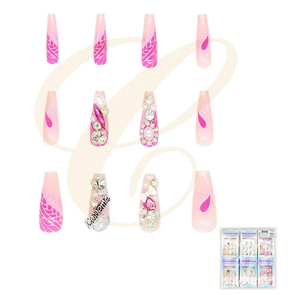 Glam Nail Luxury Press-On Manicure Set (SAN-0123)