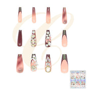 Elevate Your Manicure: 5D Glam Luxury Press-On Nail Set (SAN-0126)
