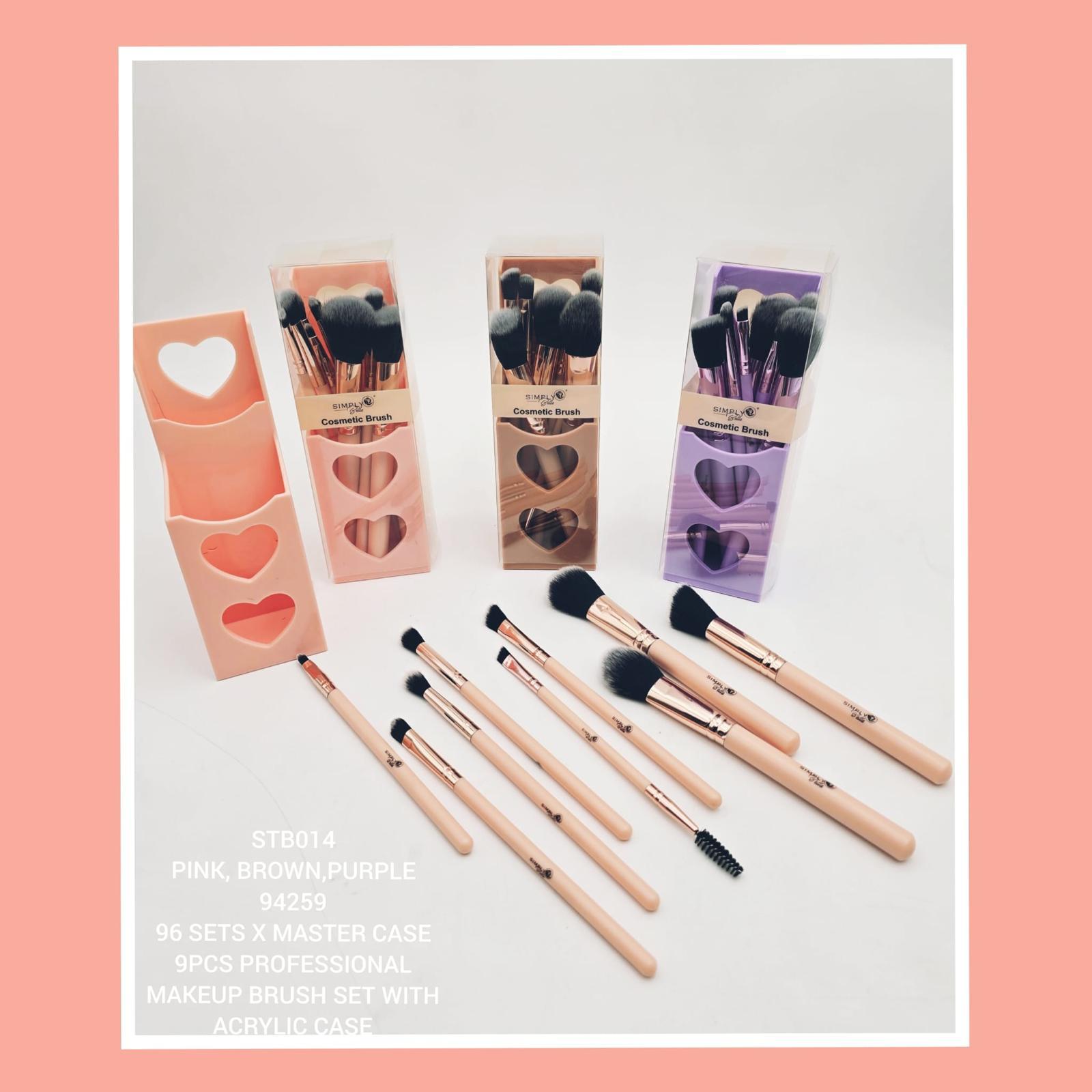 Simply Bella - Professional Makeup Brush Set - PINK, PURPLE, BROWN