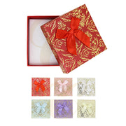 Luxury Red & Gold Brocade Jewelry Gift Box