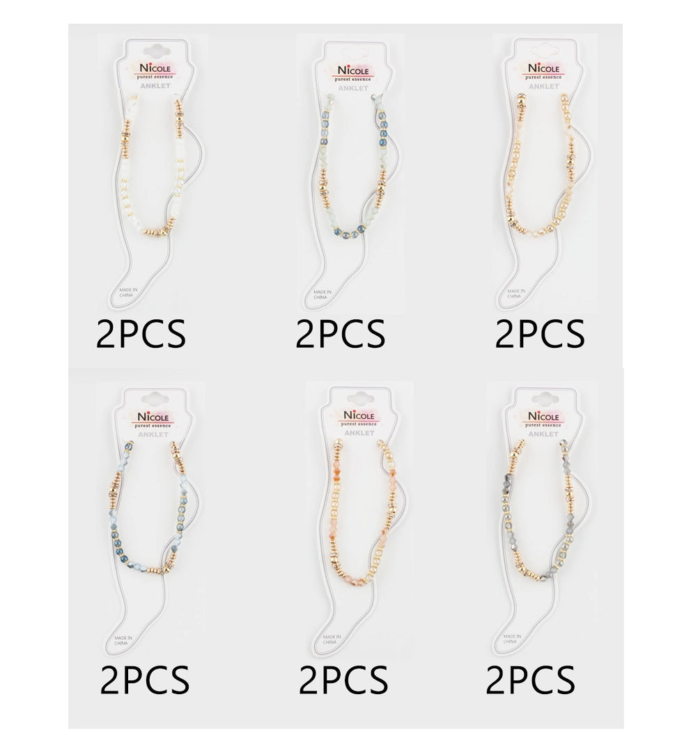 Ankle Bling Bliss: Nicole Purest Essence Beaded Anklets