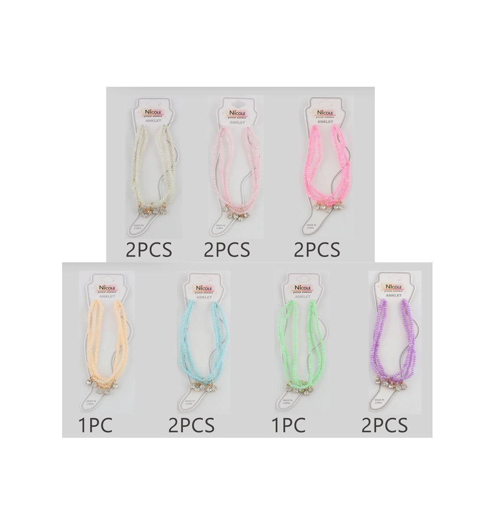 Sweet Bliss Beaded Charm Anklet Collection