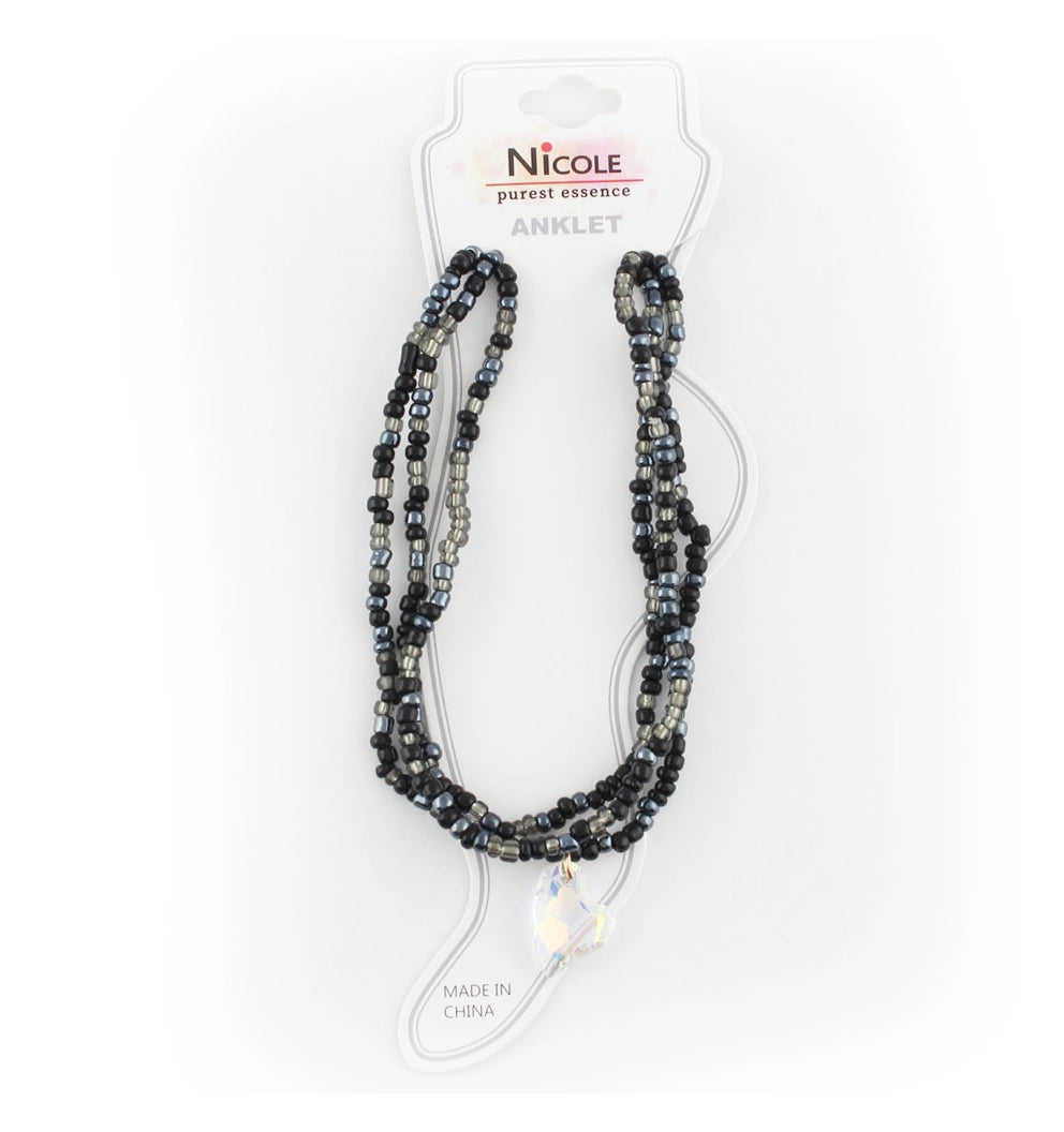 Bohemian Beaded Anklet Set