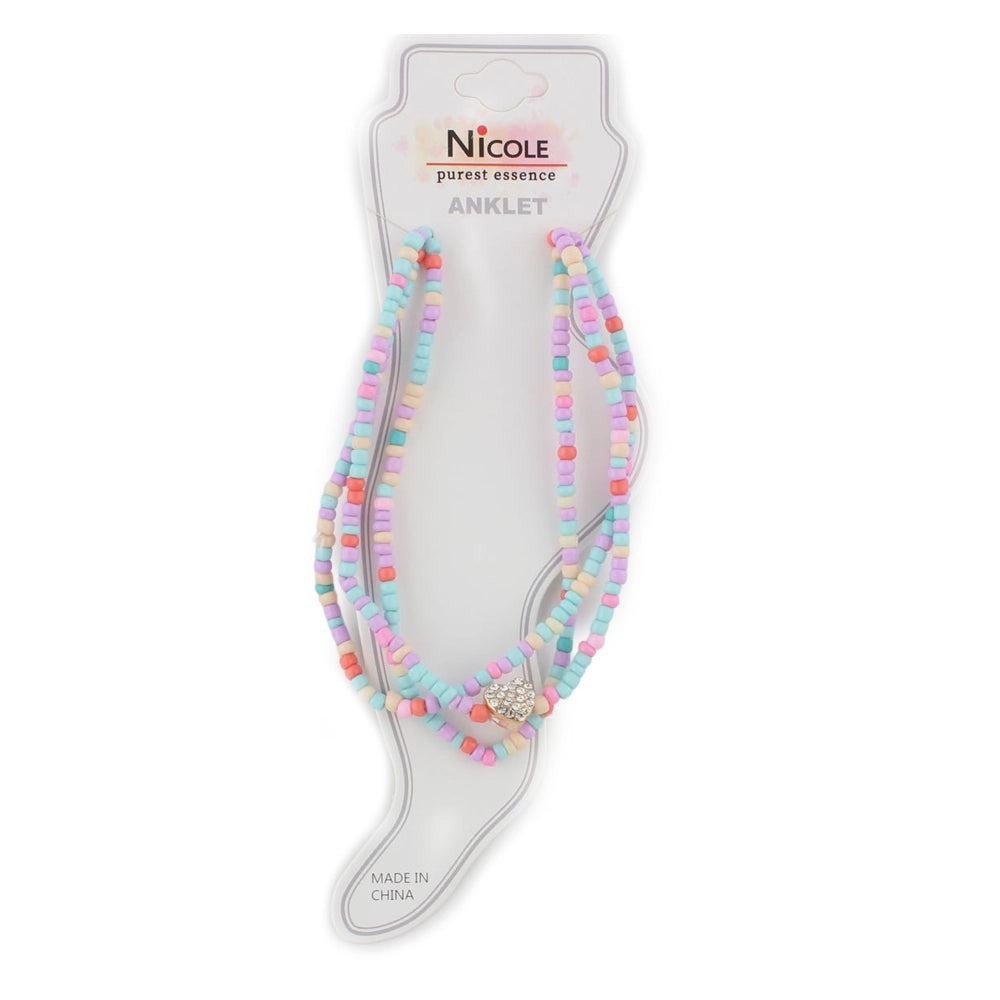 Bohemian Beach Ankle Bracelets for Women | Layered Seed Bead Anklets Set