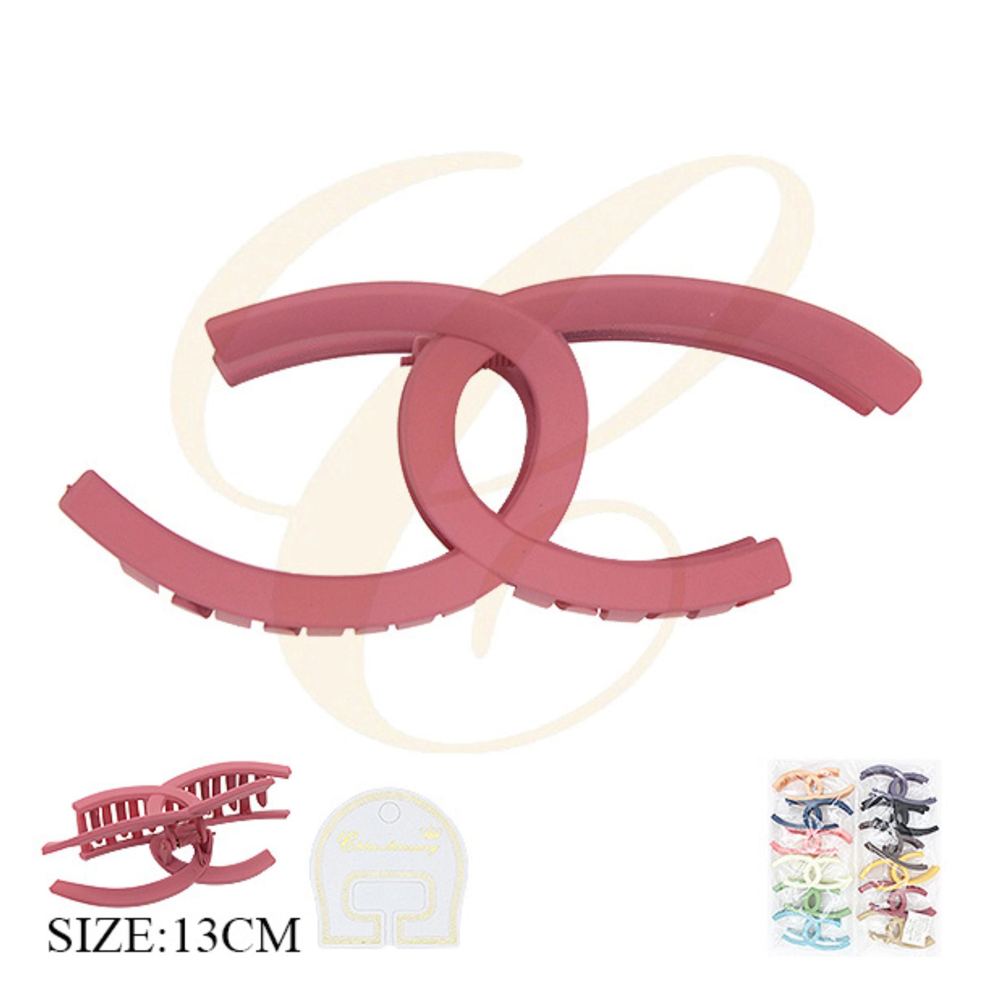 Iconic Style Jumbo Interlocking C Double C Clip in Matte | 13CM