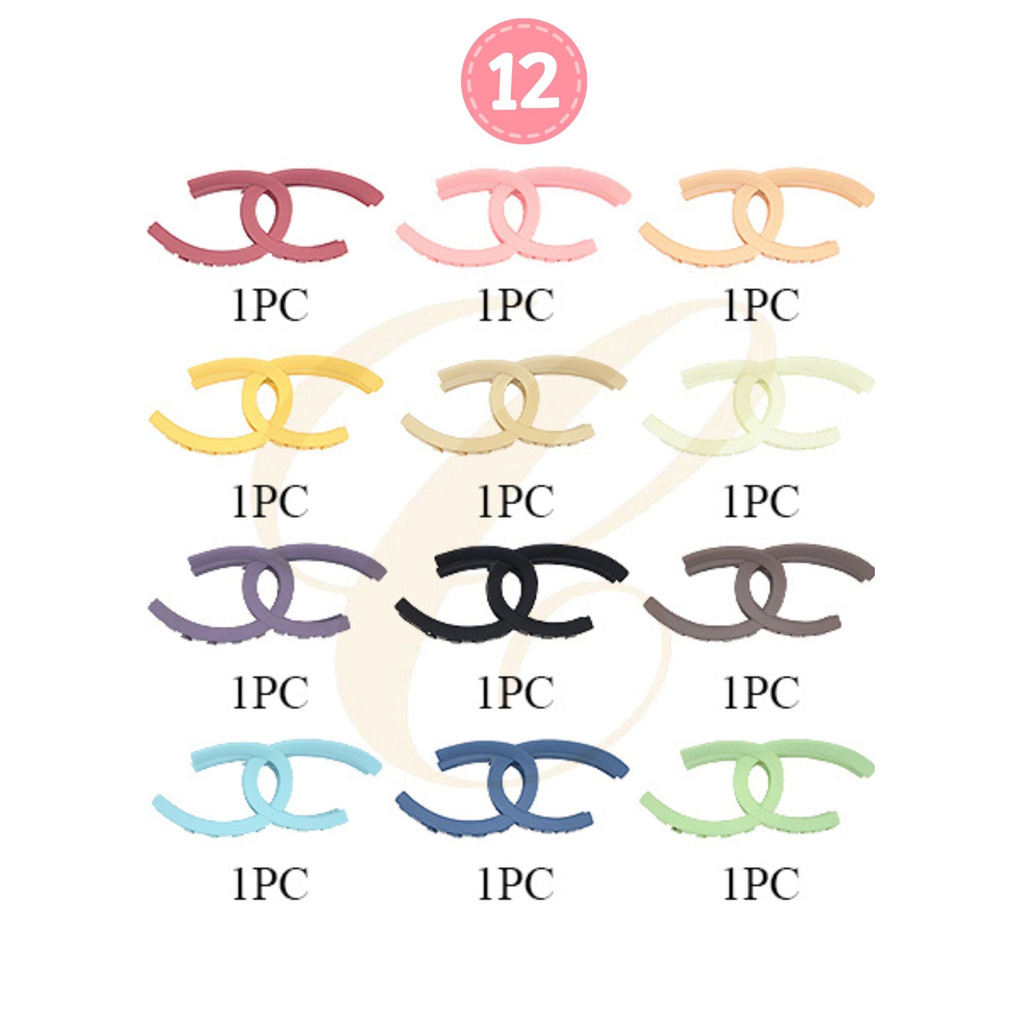 Iconic Style Jumbo Interlocking C Double C Clip in Matte | 13CM