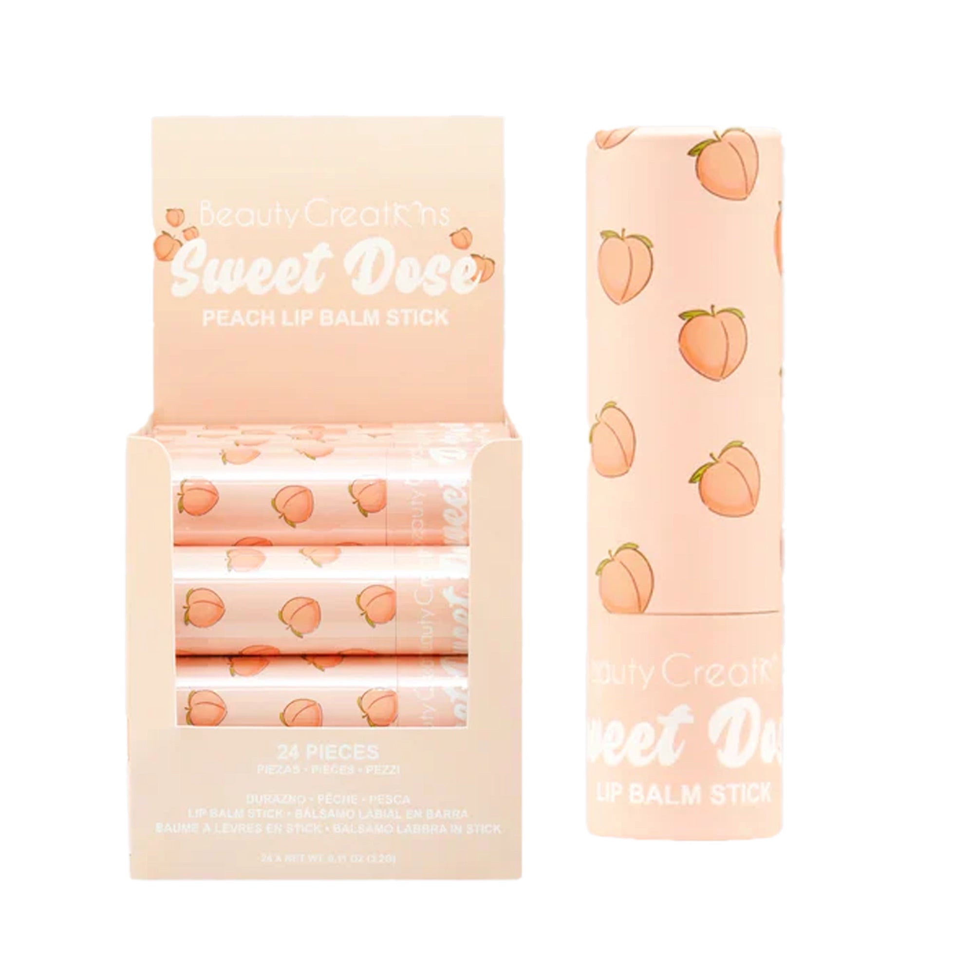 Beauty Creations - Sweet Dose Peach Lip Balm Stick Display Set
