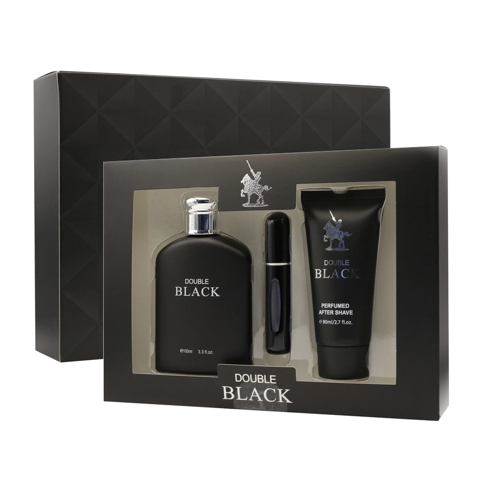 Double Black for Men | 3-Piece Luxury Fragrance Gift Set - Affordable Fragrance Dupe (SET103)