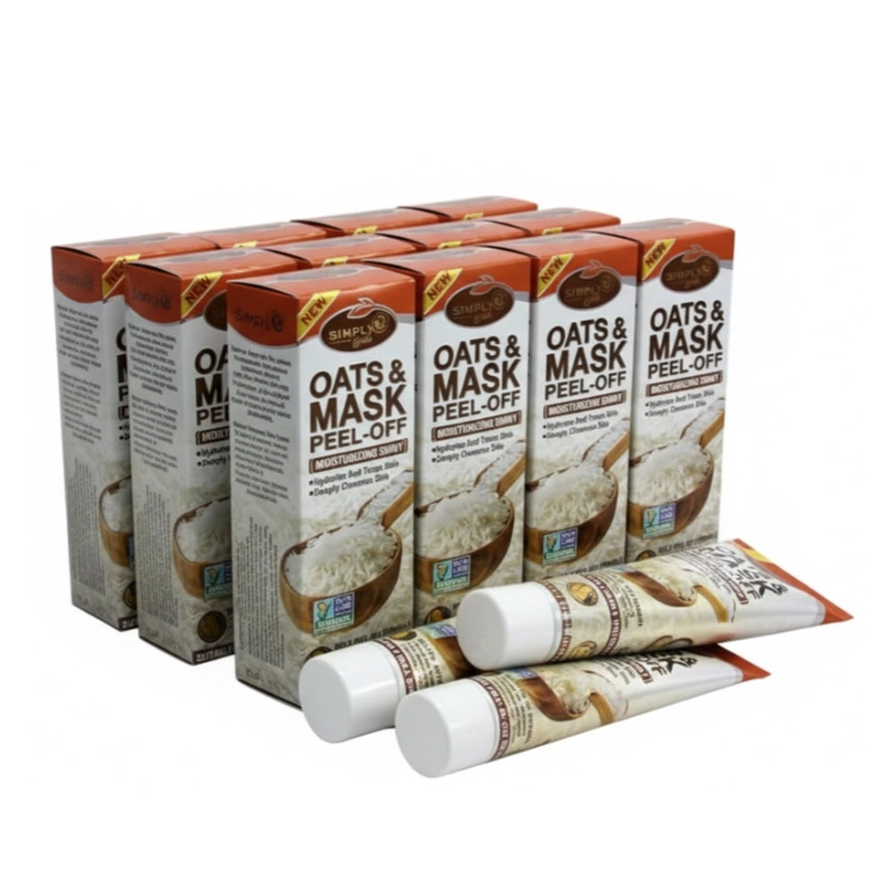 Simply Bella - Oats & Mask Peel-Off: Moisturizing & Shiny Skin Treatment