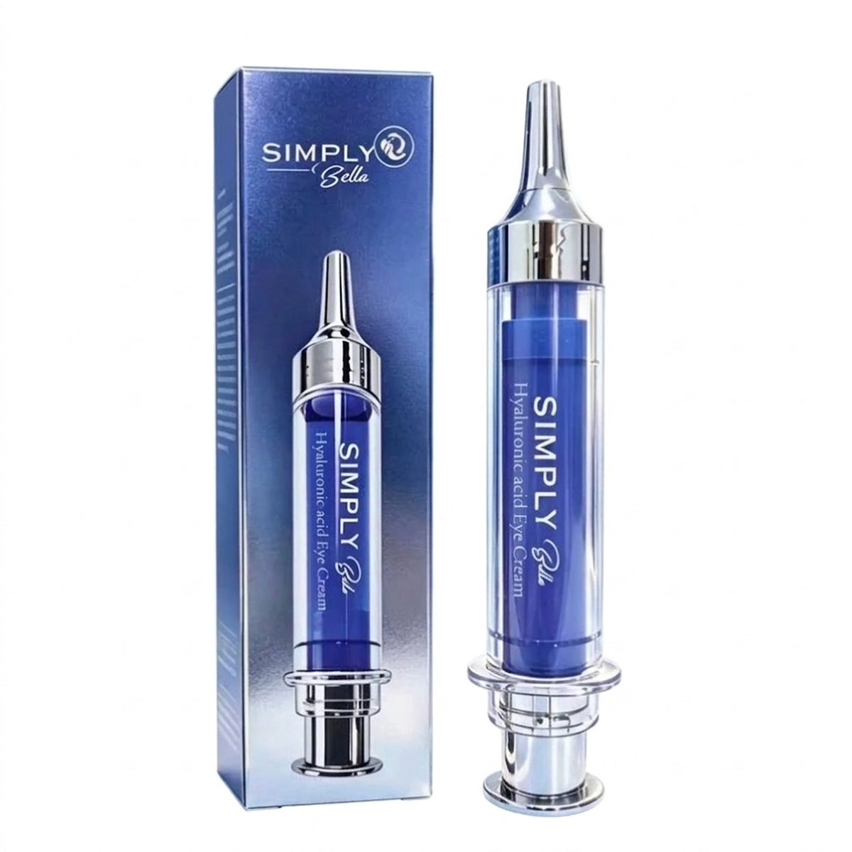 Simply Bella Hyaluronic Acid Eye Cream – Intense Hydrating & Plumping Under-Eye Treatment in Precision Syringe Dispenser