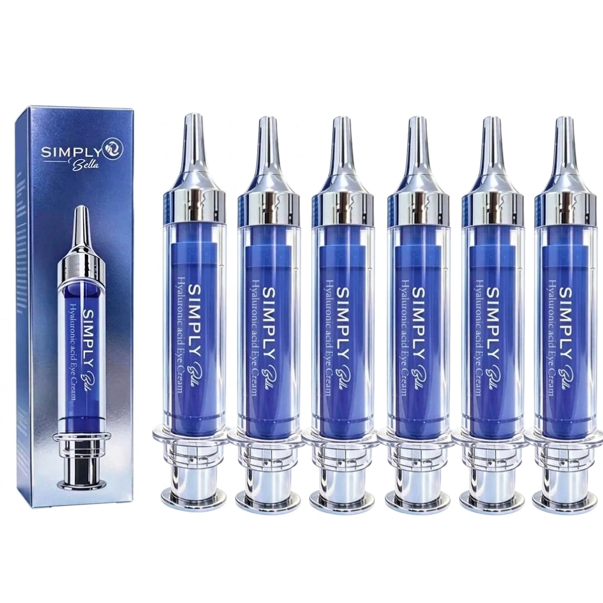 Simply Bella Hyaluronic Acid Eye Cream – Intense Hydrating & Plumping Under-Eye Treatment in Precision Syringe Dispenser