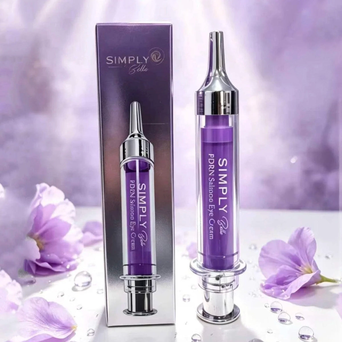 Simply Bella PDRN Salmon Eye Cream – Rejuvenating, Firming & Repairing Under-Eye Treatment in Precision Syringe Dispenser