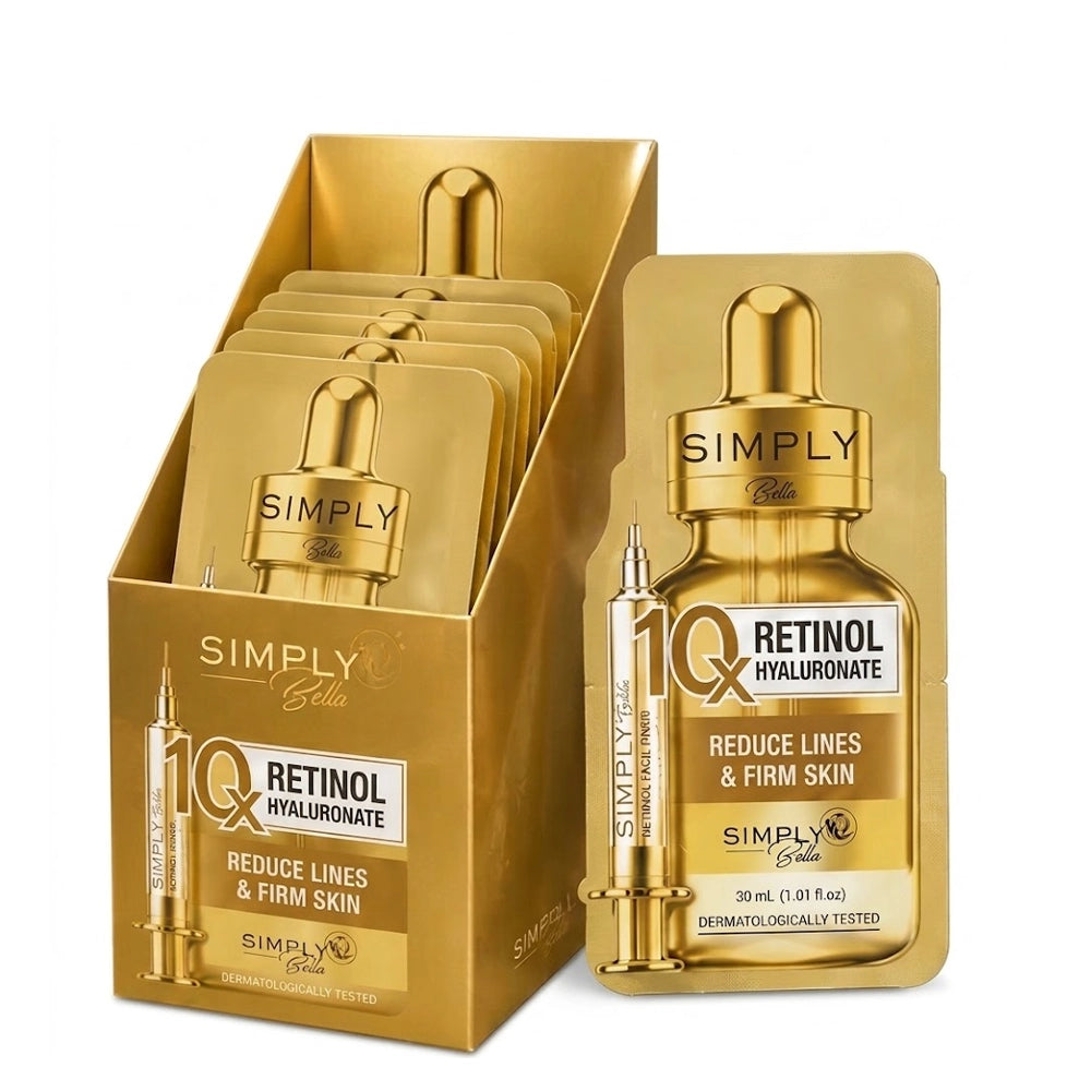 Simply Bella Retinol Hyaluronate Face Sheet Mask (24pcs)