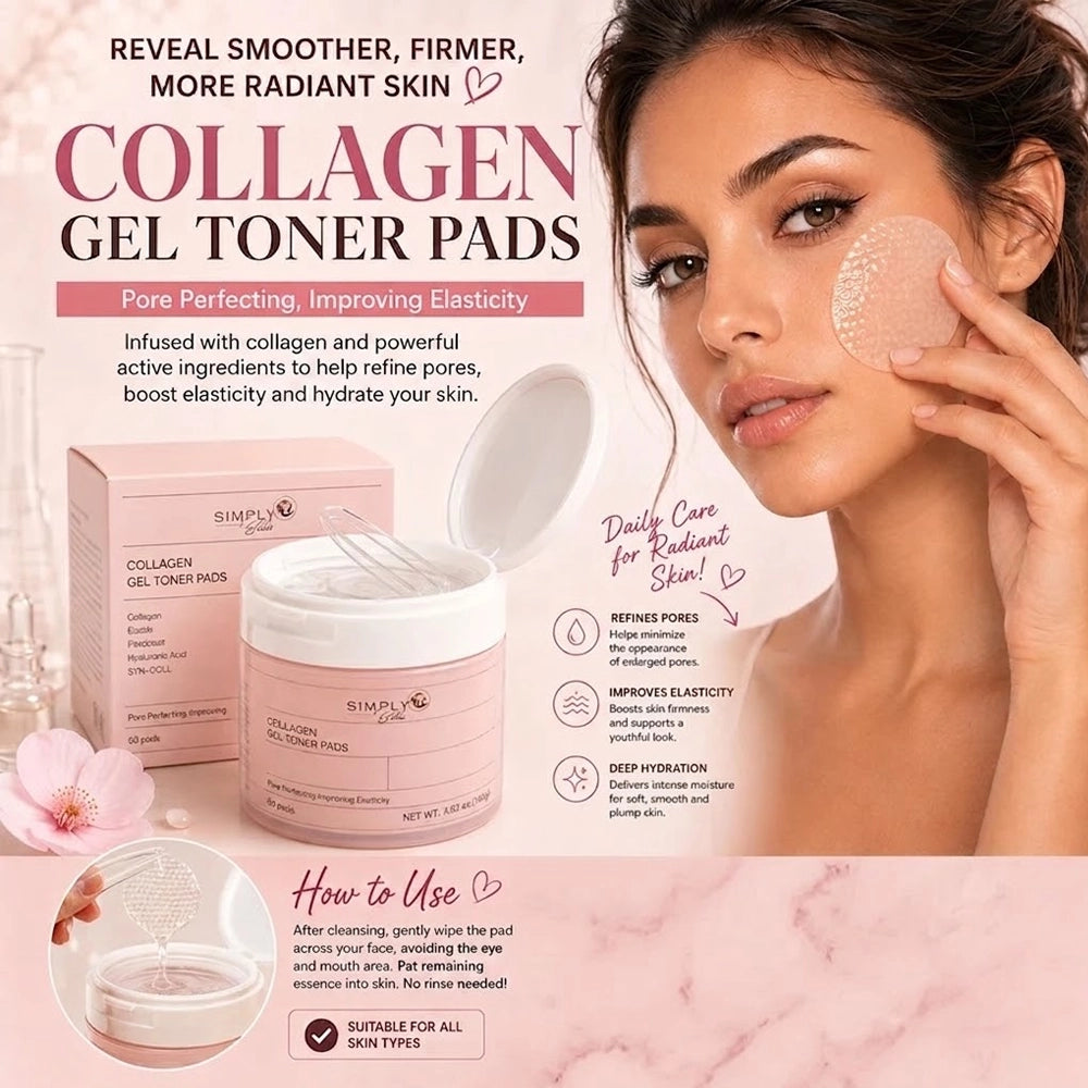 Simply Bella Collagen Gel Toner Pads (60 Count)